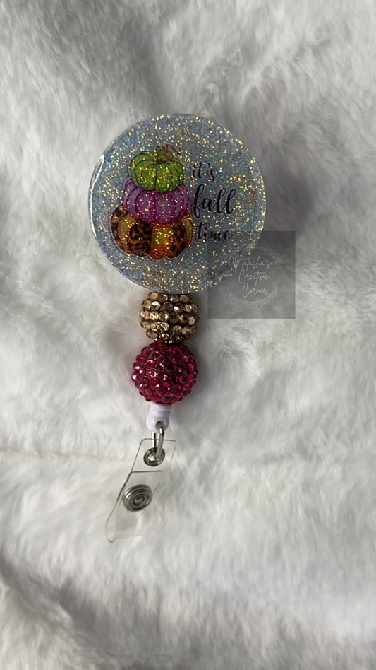 Stacked Pumpkins Badge Reel